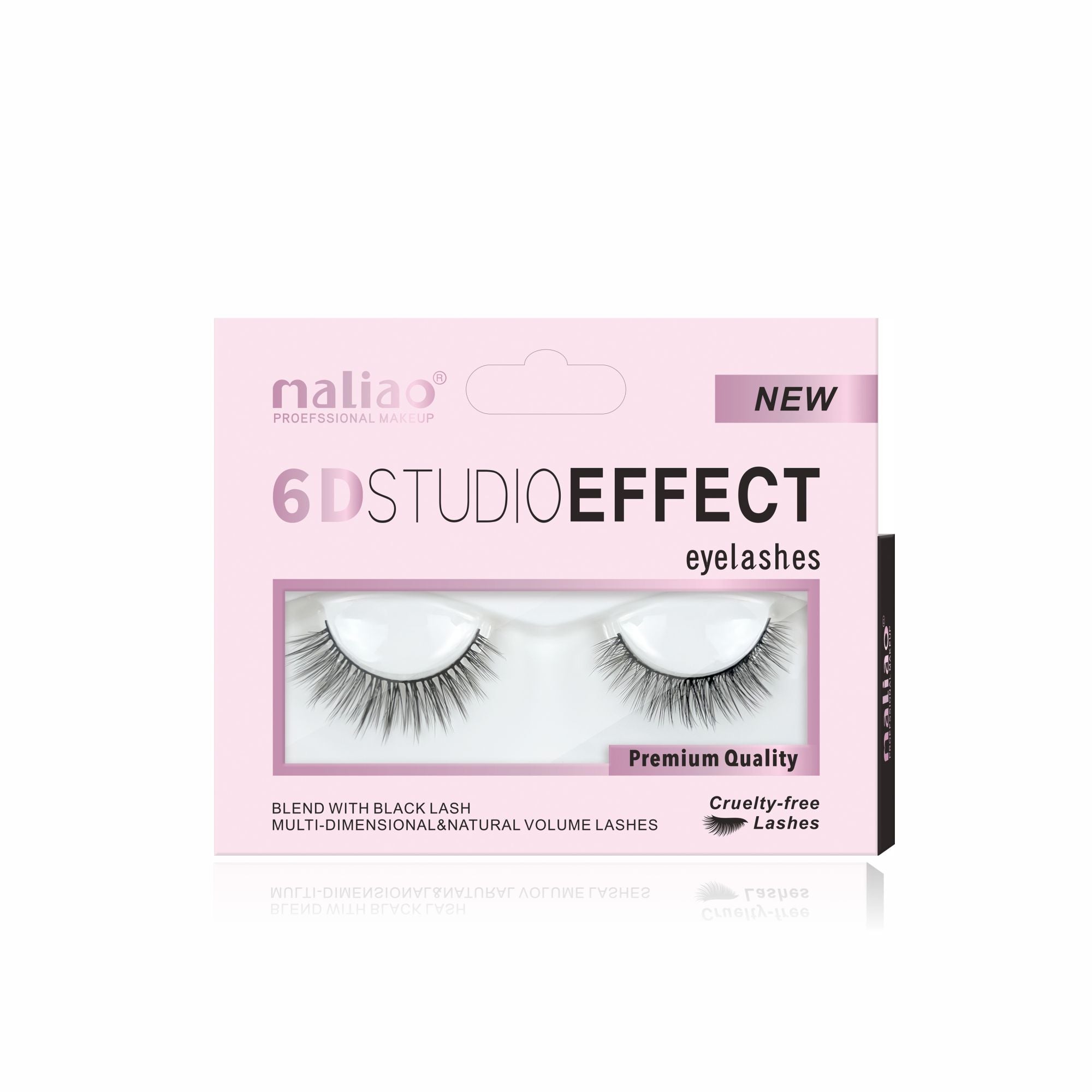 Maliao 6D Studio Effect Eyelashes - Cruelty-Free Black Lash Blend - Maliao Makeup